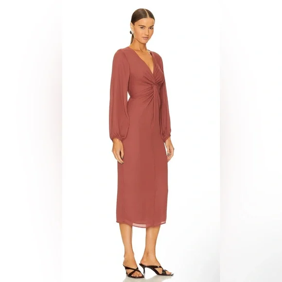 NWT $297 Krisa Twist Front Maxi in Cinnamon 🤎 - Picture 3 of 4